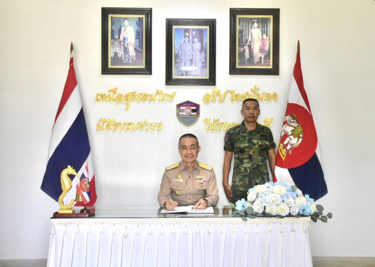 พล.ร.อ.โกวิท อินทร์พรหม ปธ.คปษ.ทร./ประธานกรรมการบ้านพักข้าราชการใน ทร.และคณะ เดินทางตรวจเยี่ยม  อาคารพักหน่วย  นรข. พื้นที่ภาคเหนือ (เชียงราย) ตามนโยบายเร่งด่วน ผบ.ทร. ประจำปีงบประมาณ ๒๕๖๗