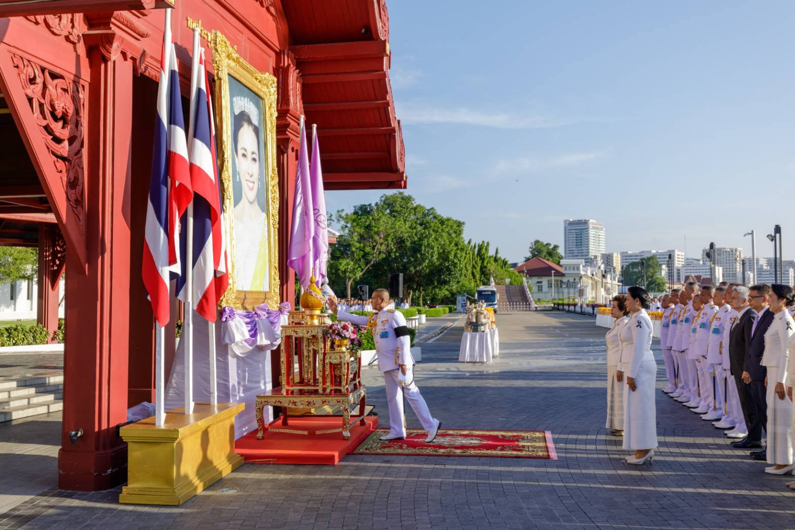 ผู้บัญชาการทหารเรือเป็นประธานในการจัดกิจกรรมเนื่องในโอกาสวันเฉลิมพระชนมพรรษา สมเด็จพระนางเจ้า ฯ พระบรมราชินี ๓ มิถุนายน ๒๕๖๙ ในส่วนของกองทัพเรือพื้นที่กรุงเทพมหานครและปริมณฑล